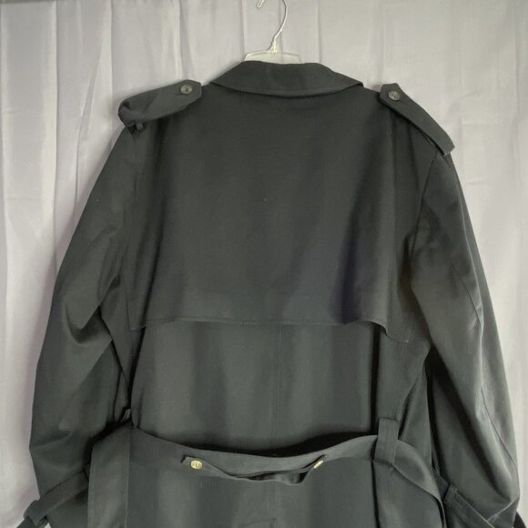 Vtg‎ Misty Harbor Trench coat Men’s 44 Reg Blue Removable Liner Belt All Weather - Picture 4 of 16